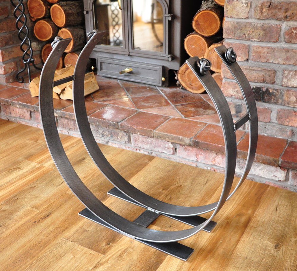 Hand Forged Steel Log Basket (Circle)
