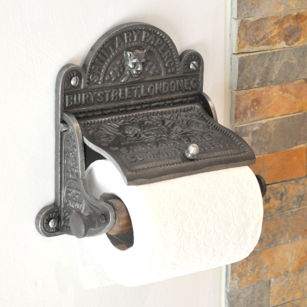 Victorian Cast Sanitary Paper Co Toilet Roll Holder